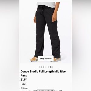 Dance Studio Full Length Mid Rise Lululemon Pants